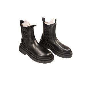 NAKED WOLFE  caution logo-embossed leather chelsea boots - Men's Size 12 / 46